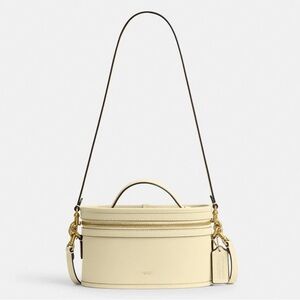 Coach Trail Bag w/ 2 Straps Brass/Moonlight Light Yellow Glovetanned Leather NWT